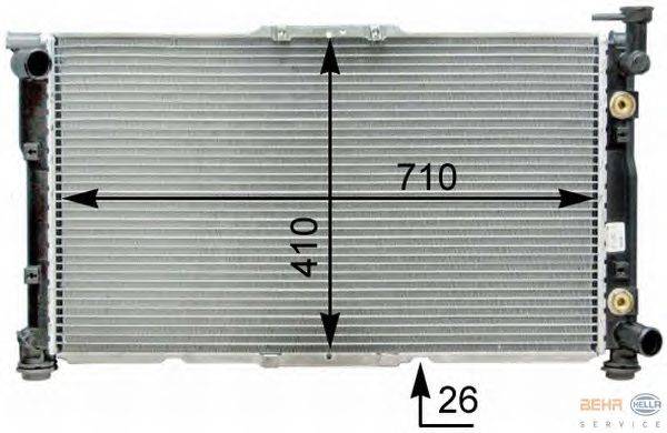 Радиатор, охлаждение двигателя HELLA 8MK 376 763-471