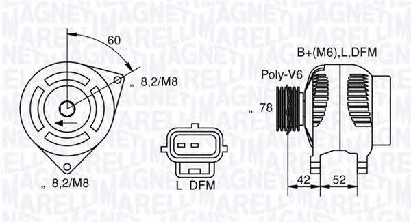 Генератор MAGNETI MARELLI 063341711010