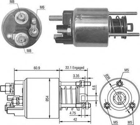 Тяговое реле, стартер MAGNETI MARELLI 940113050016