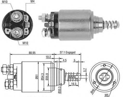 Тяговое реле, стартер MAGNETI MARELLI 940113050402