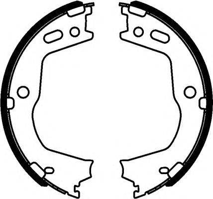 Комплект тормозных колодок, стояночная тормозная система HELLA 8DA 355 050-981