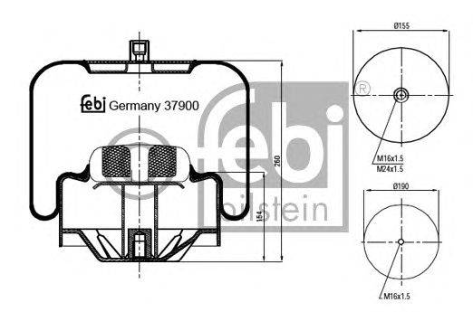 Кожух пневматической рессоры FEBI BILSTEIN 37900