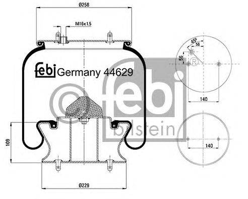 Кожух пневматической рессоры FEBI BILSTEIN 44629