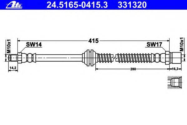 Тормозной шланг ATE 331320