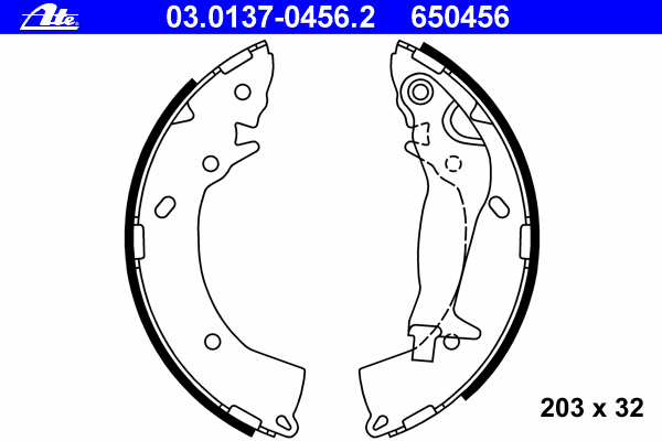 Комплект тормозных колодок ATE 03.0137-0456.2