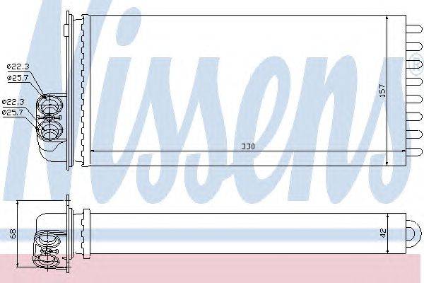 Теплообменник, отопление салона NISSENS 73372
