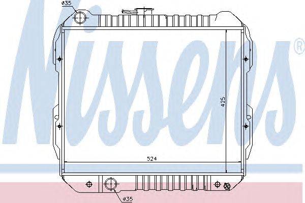 Радиатор, охлаждение двигателя NISSENS 64844