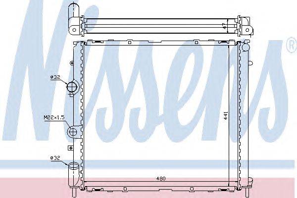 Радиатор, охлаждение двигателя NISSENS 63985