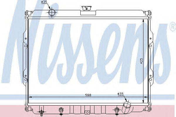 Радиатор, охлаждение двигателя NISSENS 67047