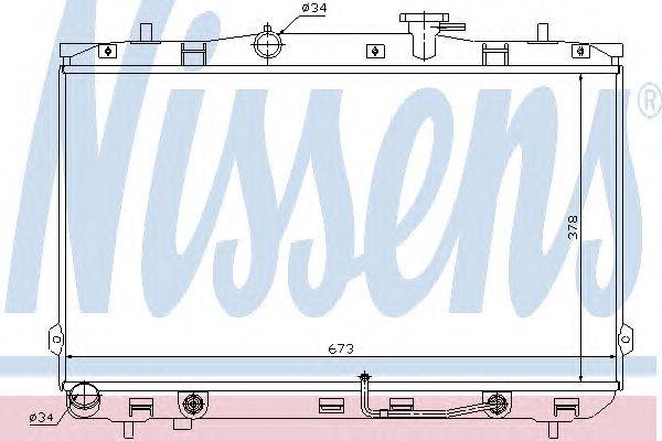 Радиатор, охлаждение двигателя NISSENS 67025