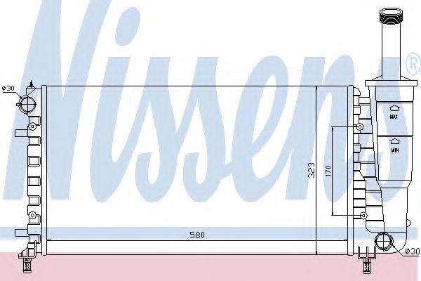 Радиатор, охлаждение двигателя NISSENS 61888