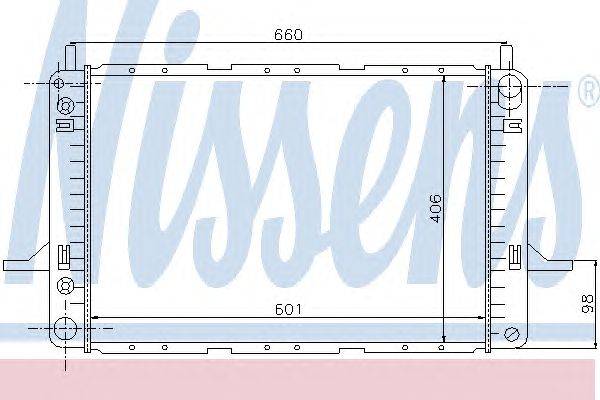 Радиатор, охлаждение двигателя NISSENS 62012