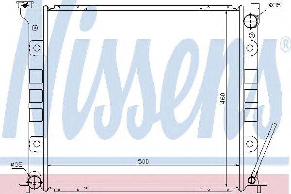 Радиатор, охлаждение двигателя NISSENS 68719