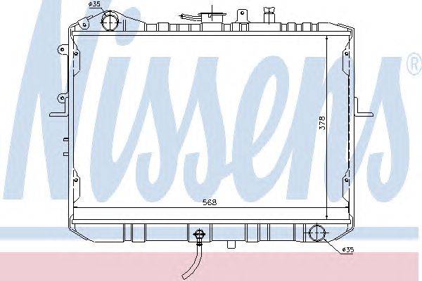Радиатор, охлаждение двигателя NISSENS 66667