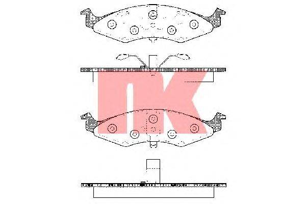 Комплект тормозных колодок, дисковый тормоз NK 229313