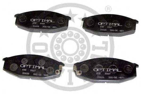Комплект тормозных колодок, дисковый тормоз OPTIMAL 9327